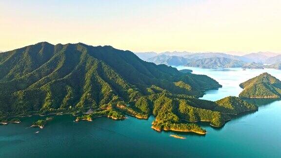 杭州千岛湖鸟瞰图