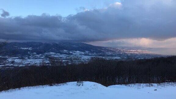 从北海道臼山昭和信山观赏