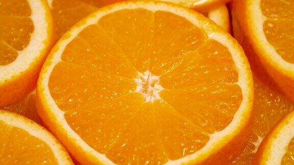 马尔科拍摄橘子水果和旋转近身柑橘类橙子自然背景
