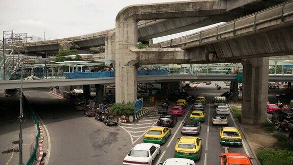 城市交通时间流逝曼谷