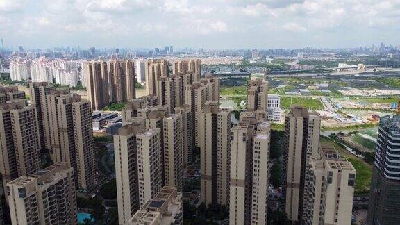 中国广东佛山现代高层住宅鸟瞰图