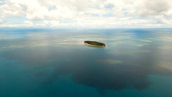 鸟瞰图美丽的热带岛屿菲律宾