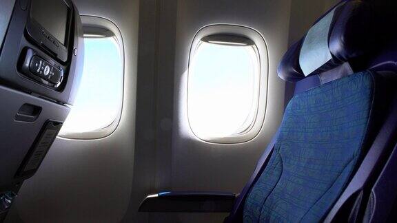 乘飞机旅行排座位舱内飞机在飞机