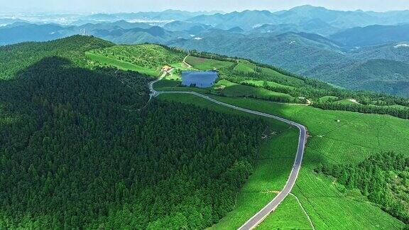 宁波青山茶园鸟瞰图