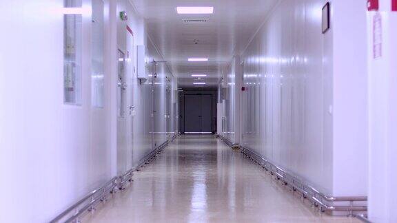 医院内部走廊空无一人空荡荡的走廊上医院诊所走廊