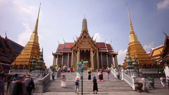 泰国曼谷市内著名的佛塔佛塔主塔4k时间流逝