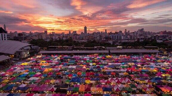 4K时光流逝:泰国曼谷热门夜市