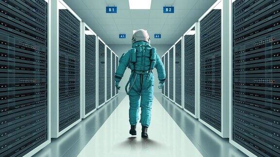 宇航员在服务器间的技术行走