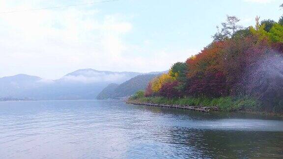 韩国秋季的奈美岛