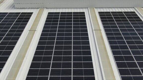 在仓库屋顶安装太阳能电池板-绿色能源-可再生能源