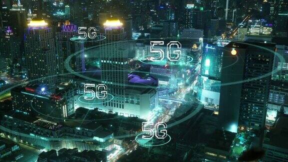 5G虚拟化概念蜂窝和分组通信塔用于移动电话和数据传输