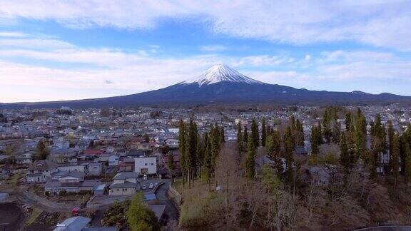 航拍:富士山和川口湖