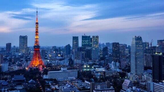 日本东京城市的时间流逝