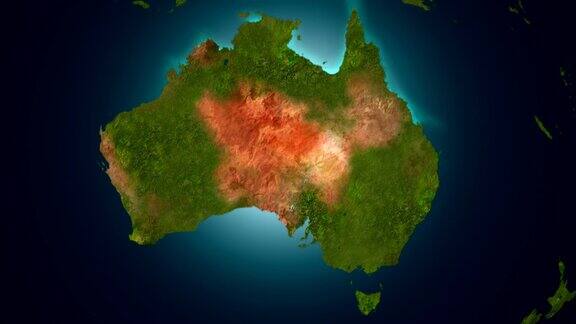 澳大利亚的沙漠化-大灾难4K动画