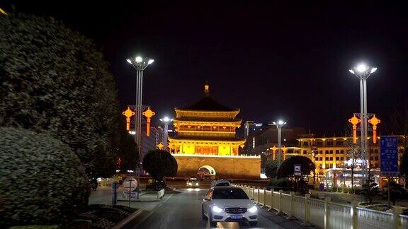 在中国春节期间的夜晚西安中国