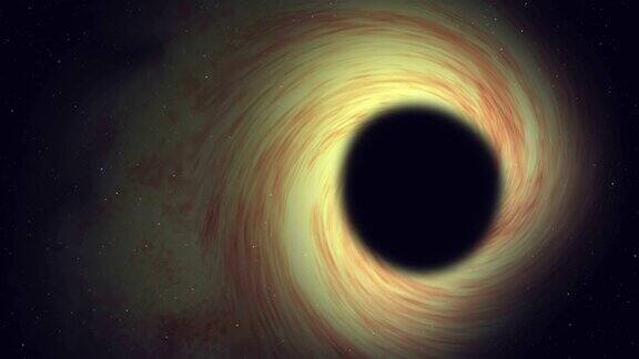 橙色黑洞空间未来漩涡动画