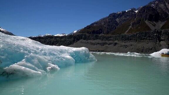 新西兰库克山国家公园的塔斯曼冰川
