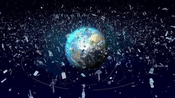 地球轨道上的空间碎片