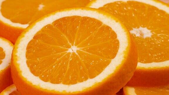 马尔科拍摄橘子水果和旋转近身柑橘类橙子自然背景