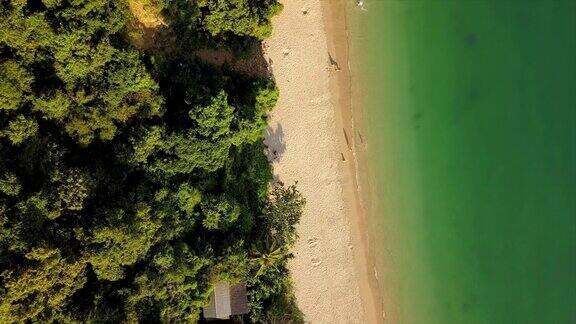 晴天普吉岛海滩鸟瞰4k泰国