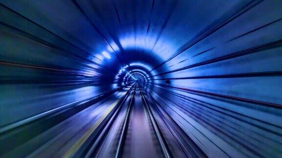 4k时间流逝地铁隧道快速速度