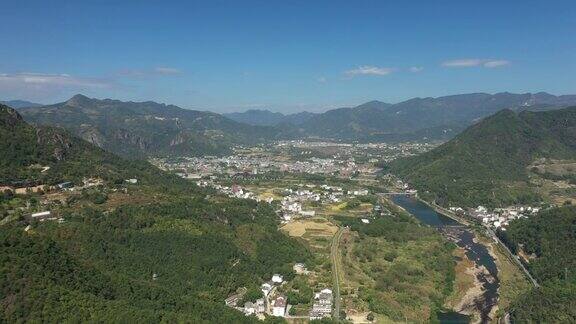 浙江杭州山野鸟瞰图