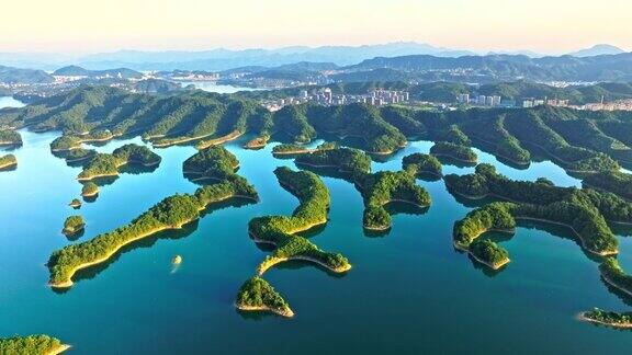 杭州千岛湖鸟瞰图
