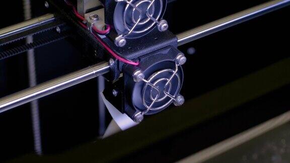3D打印机打印塑料模型在技术展览-近距离