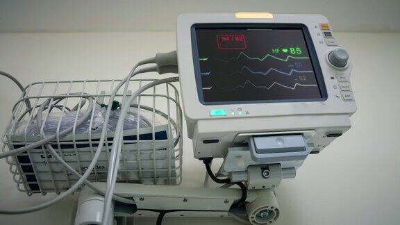 医院病房内的医疗监视器的Cinemagraph