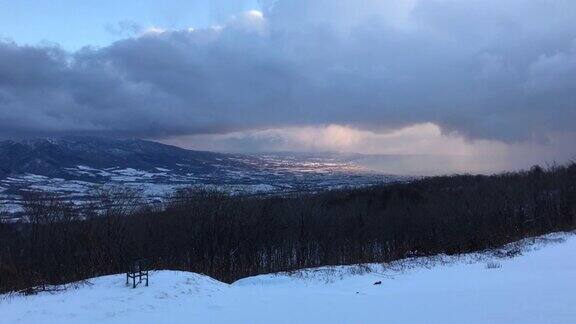 从北海道臼山昭和信山观赏