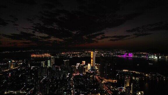 厦门城市夜景建筑