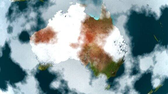 全球变冷-澳大利亚冻结4K动画