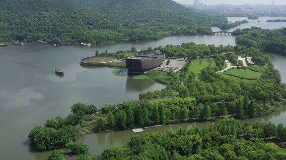 中国杭州跨湖桥遗址鸟瞰图