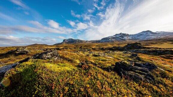 8K云景冰岛起伏的景观