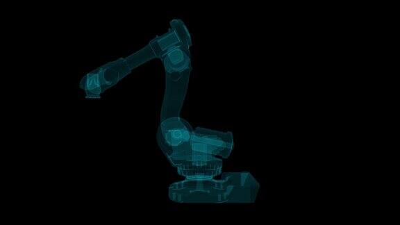工业机械臂x射线全息图产业与技术概念