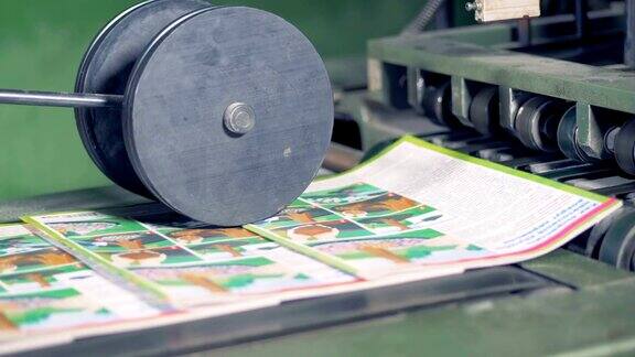 工厂的印刷设备特写