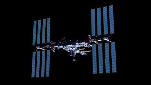 国际空间站旋转太阳能电池板