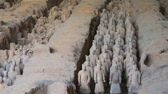 中国古代历史遗迹兵马俑在中国西安