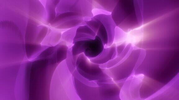 抽象的未来主义背景紫色发光的能量波和高科技的魔法线