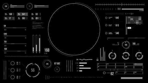 未来的用户界面与HUD和信息图表元素