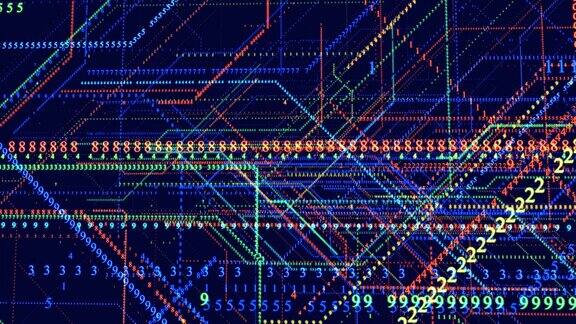 符号构成线条线条构成网格Vj环全息图抽象科幻主题背景信息块ai构建的字母和数字信息概念大数据字段信息技术