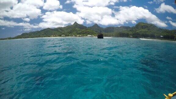 拉罗汤加库克群岛的海景