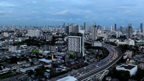 曼谷摩天大楼日日夜夜4K延时拍摄泰国