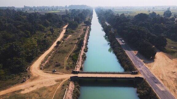 美丽的东恒河运河路哈里德瓦尔北阿坎德邦印度