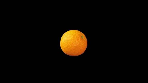 孤立的橙色果实黑色背景