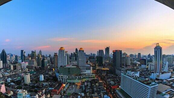 4K时间流逝曼谷泰国城市景观