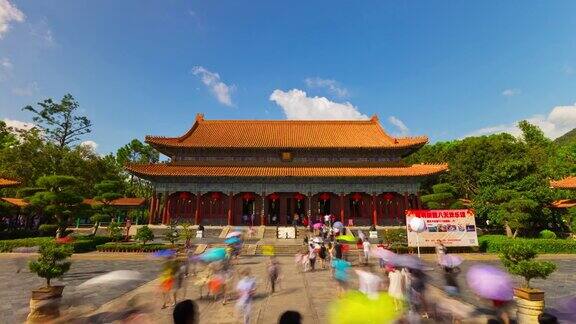 中国晴天珠海著名的新圆明园全景4k时间