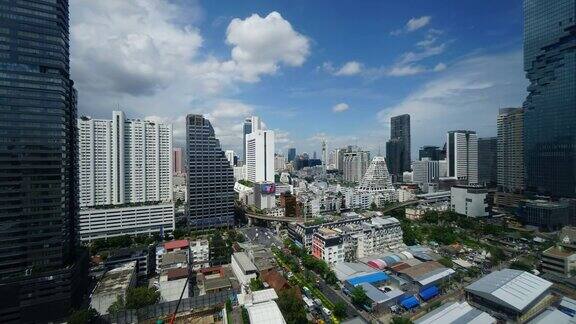 4K时间流逝美丽的建筑在泰国曼谷城市周围