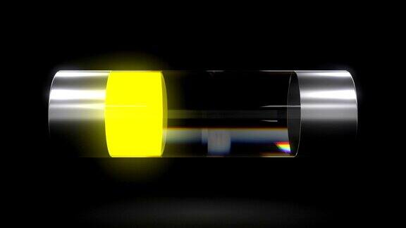 电池放电动画显示电子器件电池放电过程