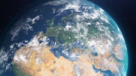地球放大到欧洲